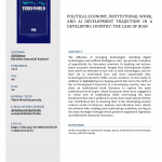 Political economy, institutional work, and AI development trajectory in a developing country: the case of Iran